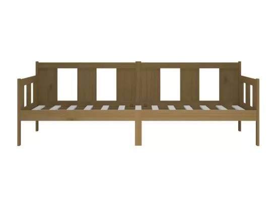 Lit de jour sans matelas marron miel bois pin massif 90x190 cm