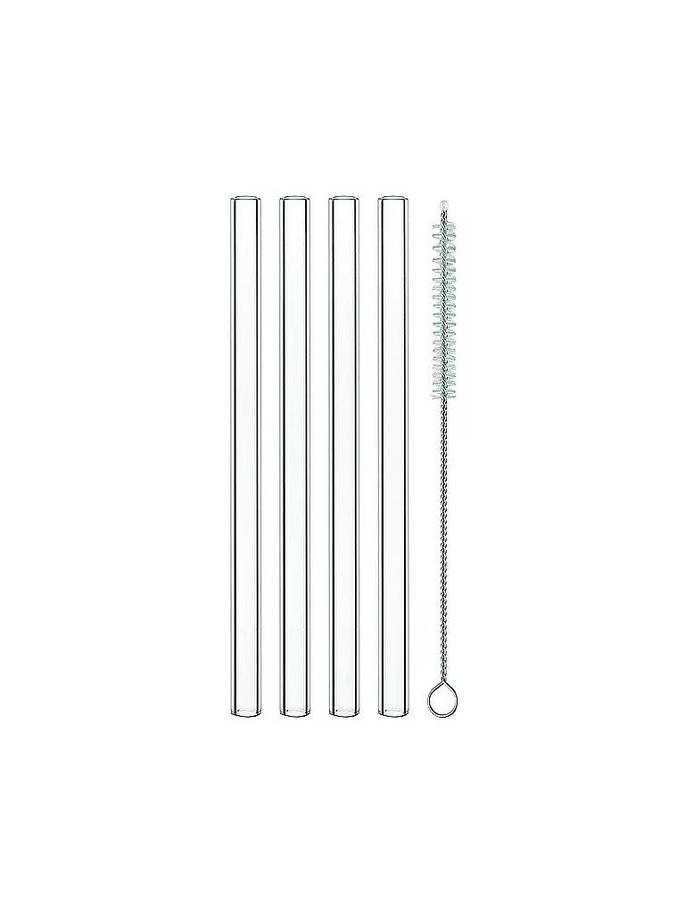 NACHTMANN Cocktailglas Set 9tlg mit 4 Trinkhalme TASTE GOOD transparent