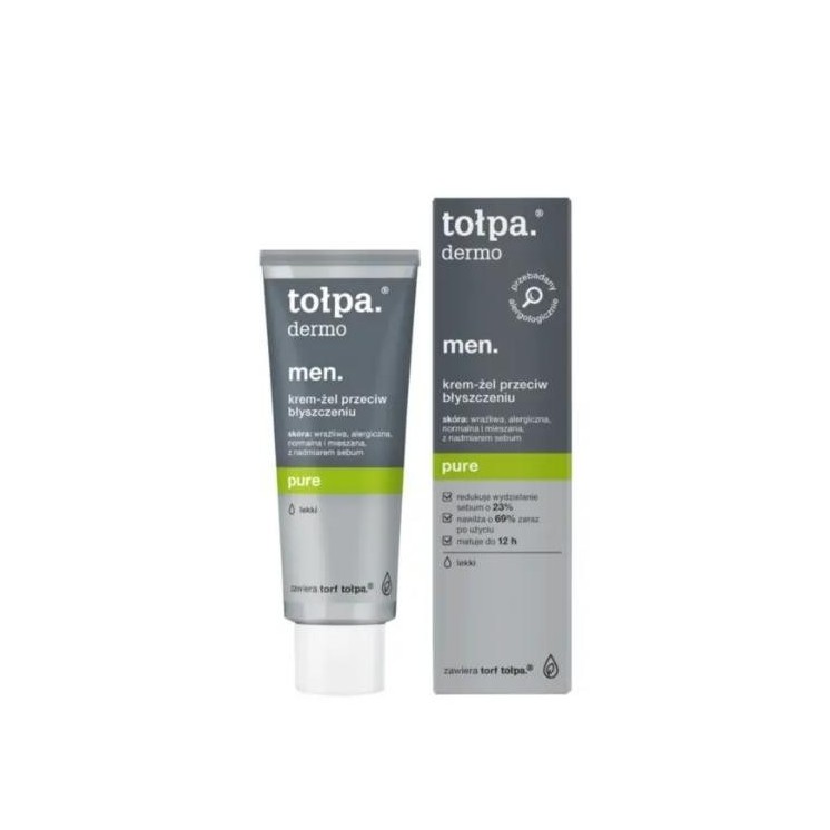 Tołpa Dermo Men . Crème-gel voor het gezicht tegen glans 40 ml