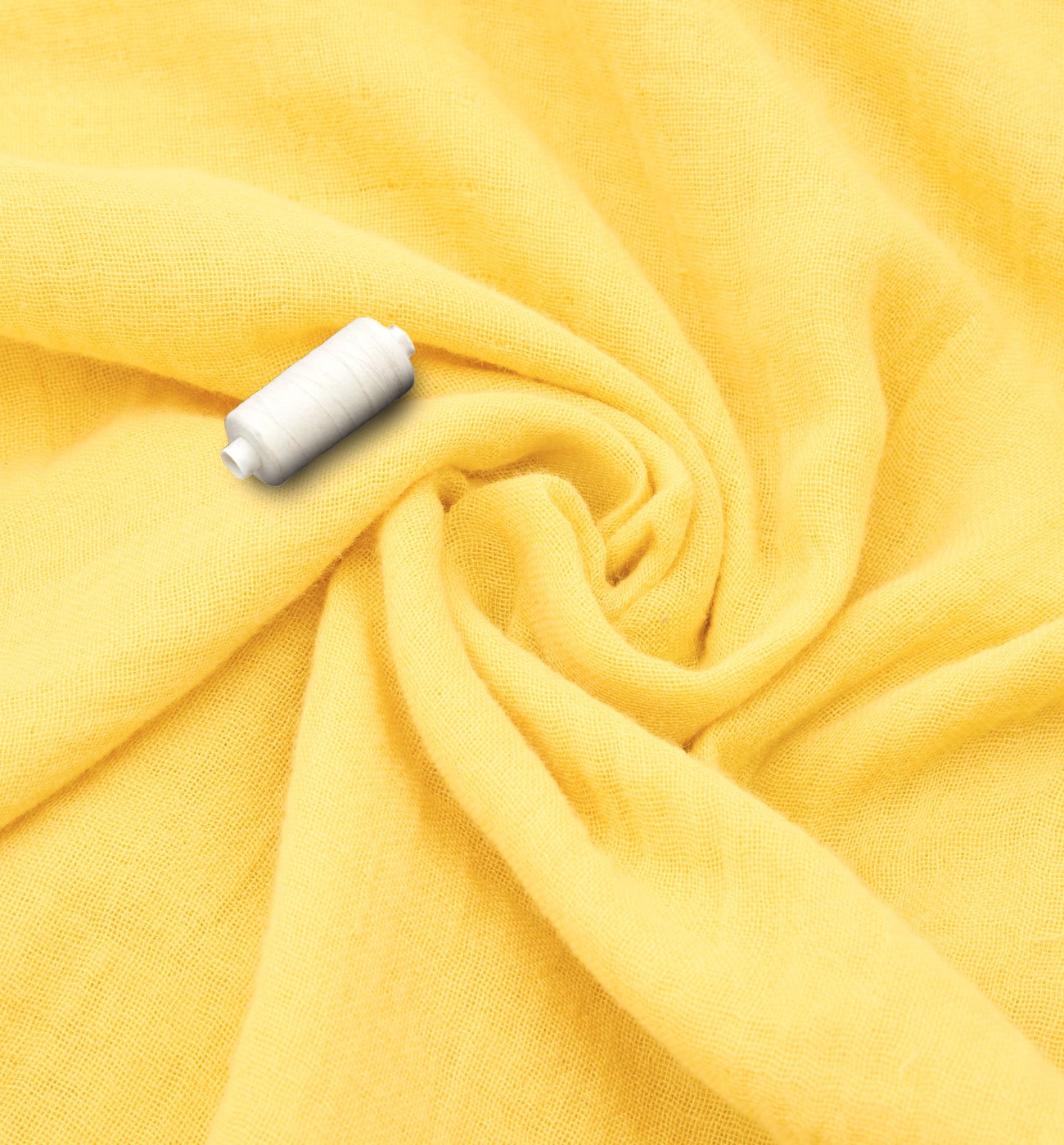 Coupon de 3 m en gaze de coton - Safran