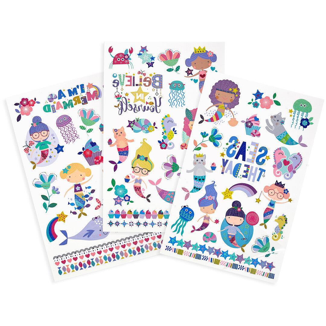 Ooly kindertattoos zeemeerminnen