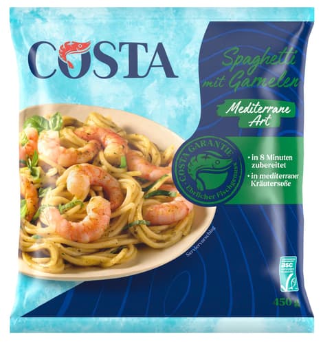 Costa ASC Spaghetti Garnelen mediterrane Kräuter