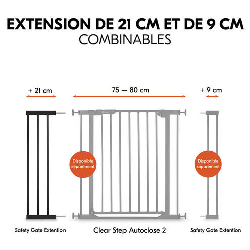 Safety Gate Extension 21 cm Black - HAUCK