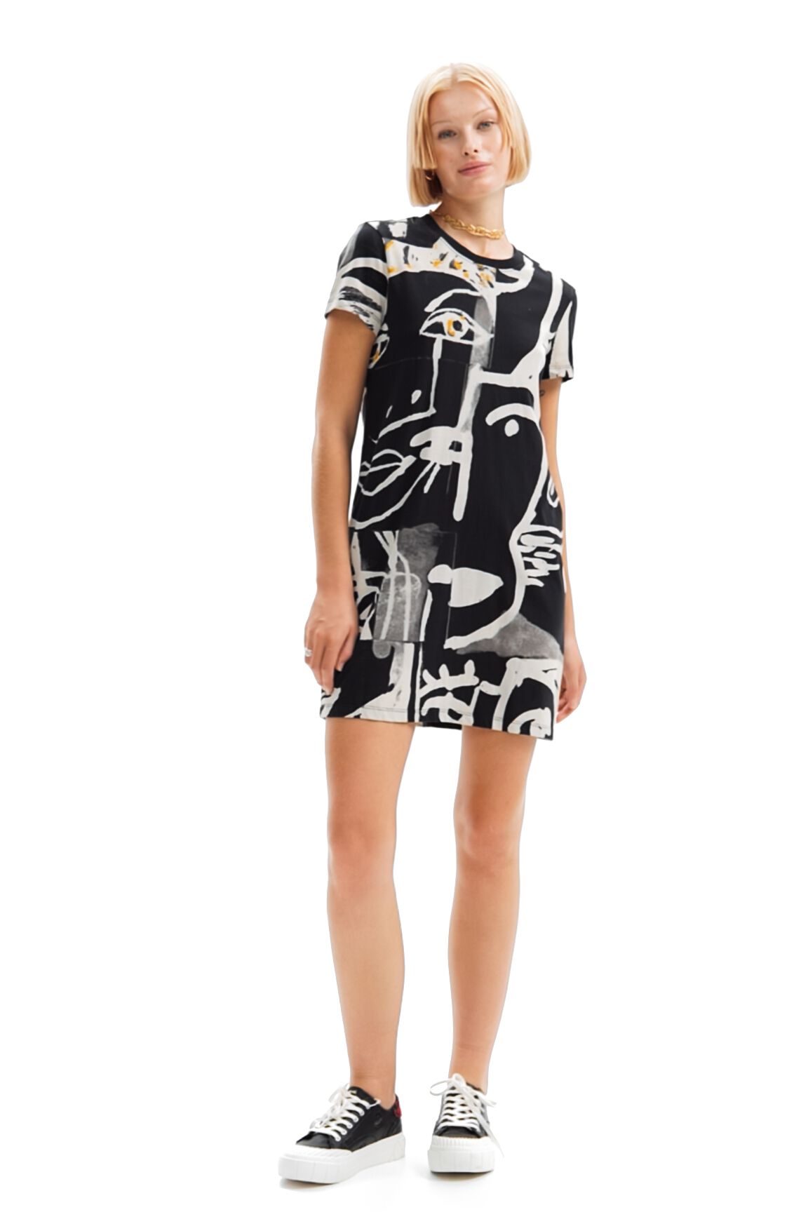 Mini-robe t-shirt visages