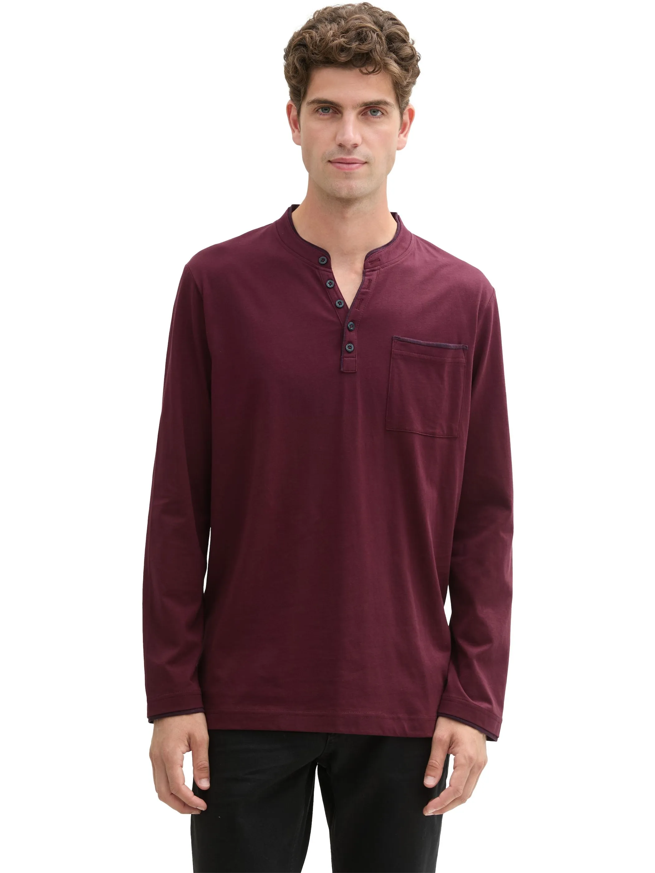Herren Shirt mit Serafinoausschnitt