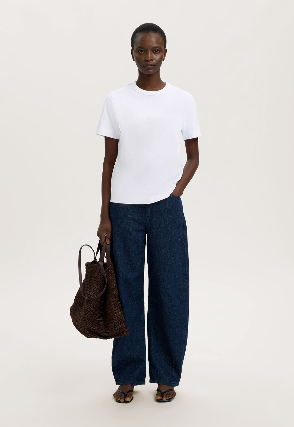 Selected Mila Embroidery T-shirt