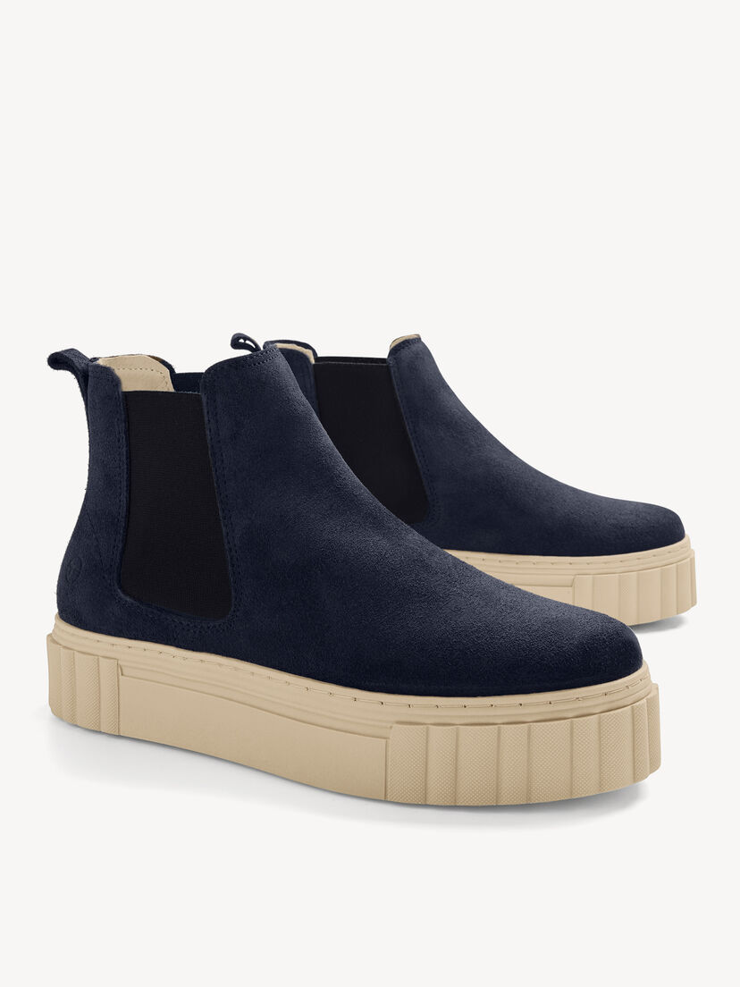 Leren Chelseaboot - blauw