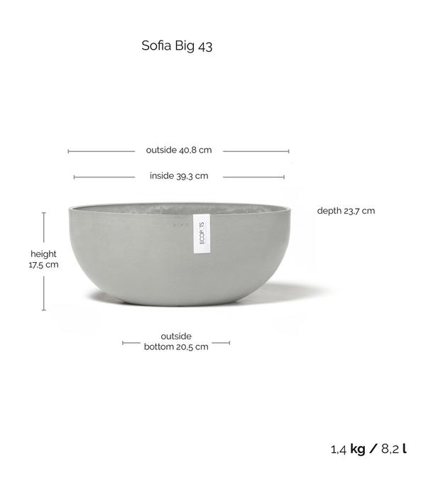 Ecopots Kunststoff-Schale Sofia mit
