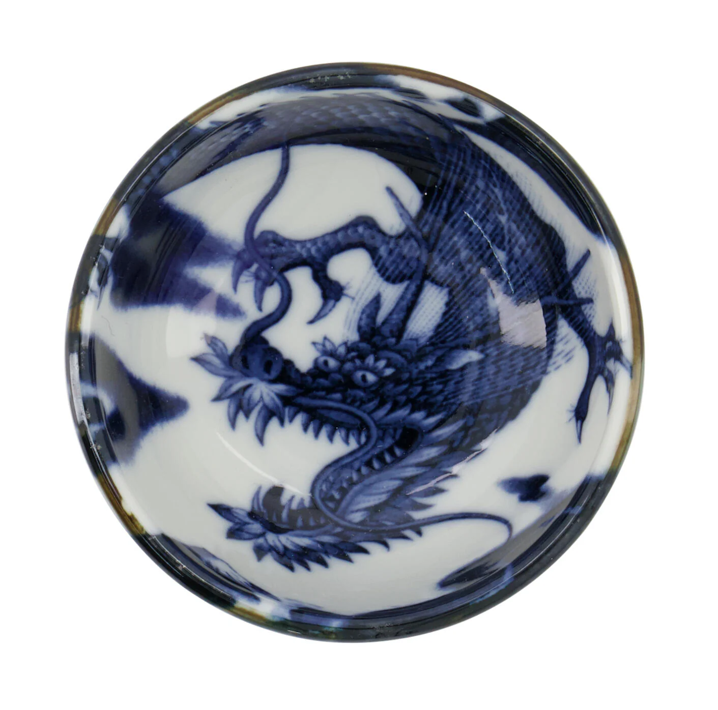Tokyo Design Studio  Japonism Dragon skål, blå/hvid - 95 ml