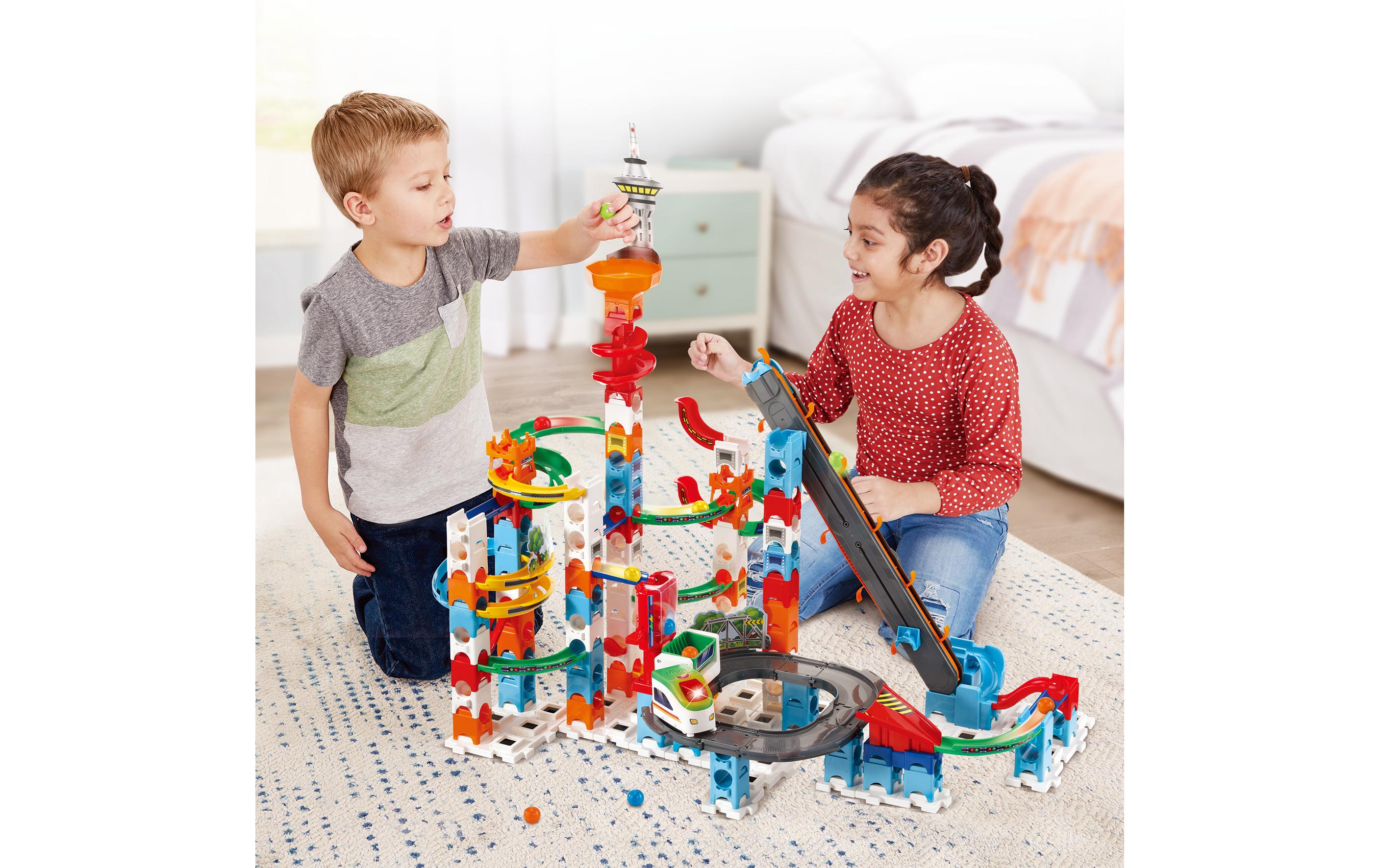 Kugelbahn Marble Rush Super Sky Tower Set XL300E -FR-Interaktive Murmelbahn