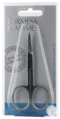 Formes Et Flammes 82 Ciseaux À Ongles Courbe Inox 1 Pièce