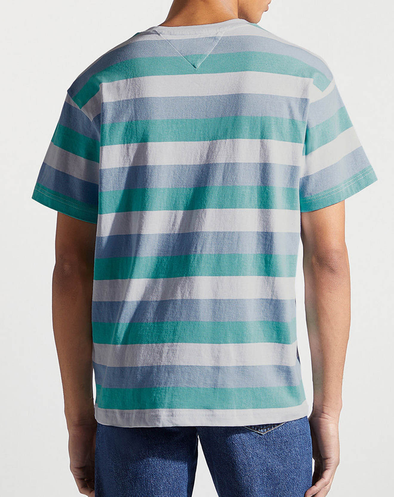 Tommy Jeans T-Shirt Tmeless rayé vert/gris