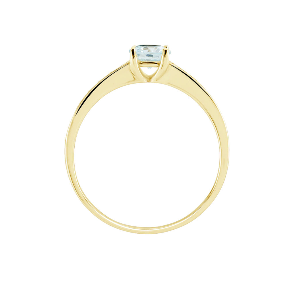 Bague Carrol Or Jaune Topaze Oxyde De Zirconium