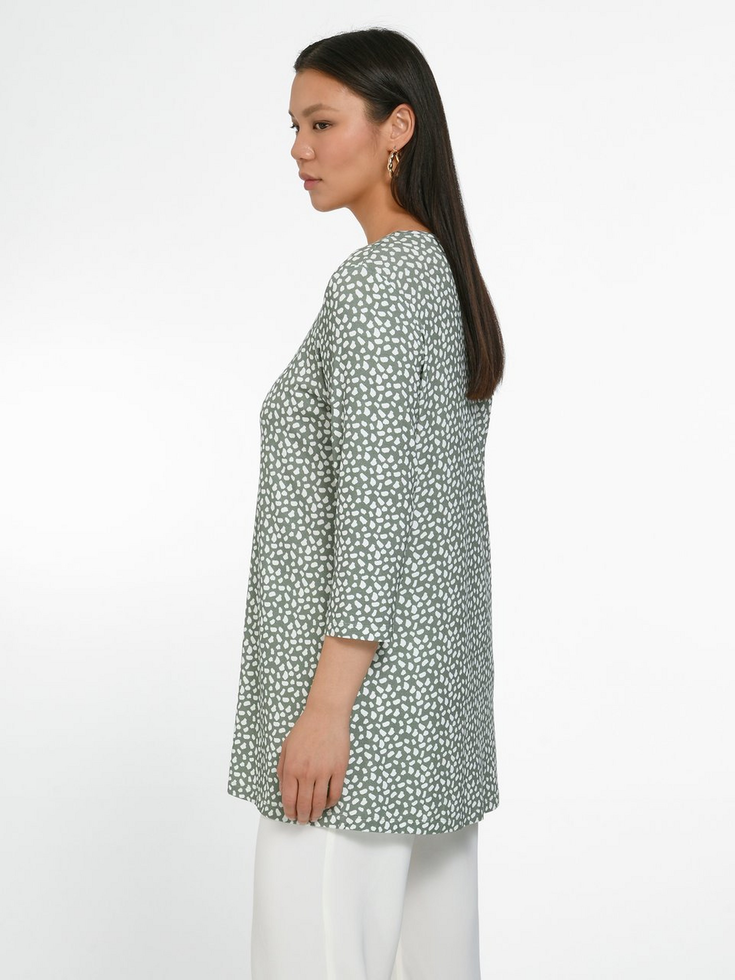 Rundhals-Shirt mit 3/4-Arm