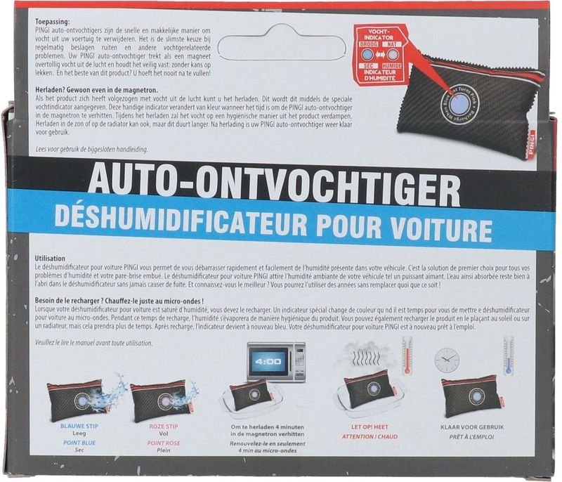 PINGI - Auto-ontvochtiger - Innovatief - Herbruikbaar - Vochtbestrijding
