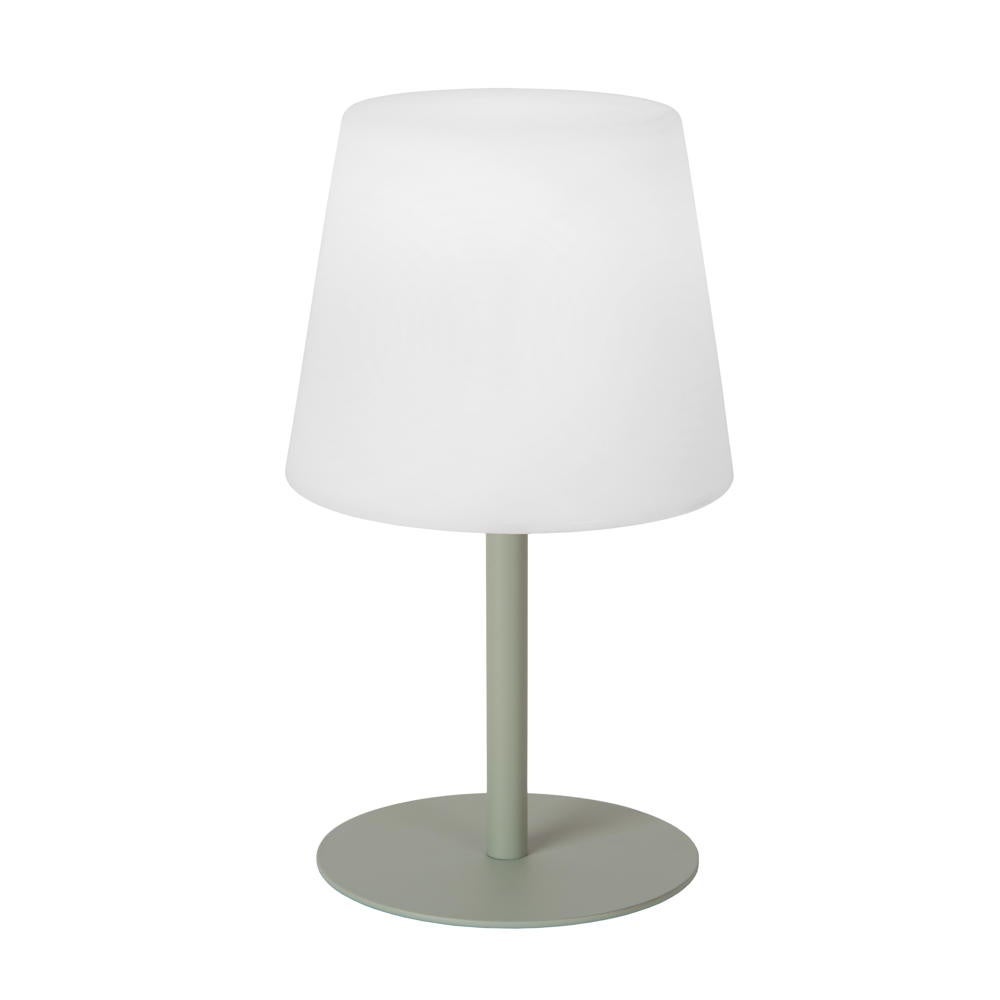 LED oplaadbare tafellamp Tyon in groen en wit 2W 140lm IP65