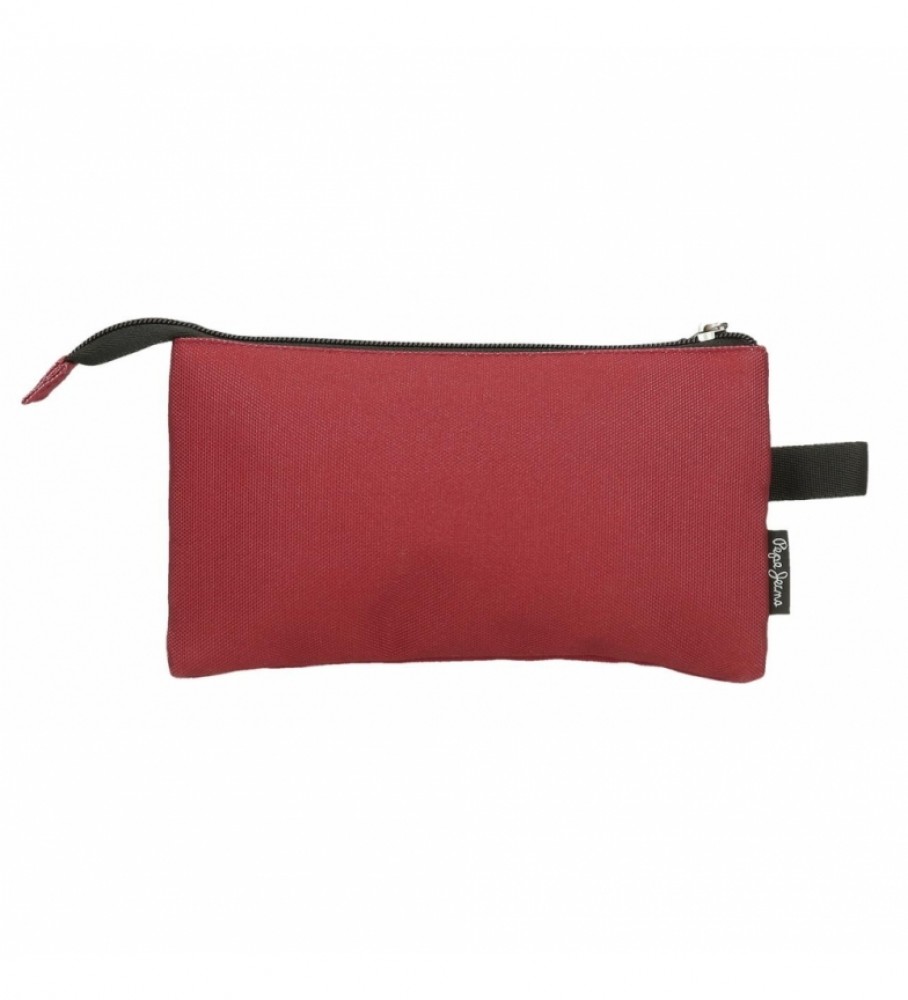 Estojo Pepe Jeans com três compartimentos 6334328 vermelho