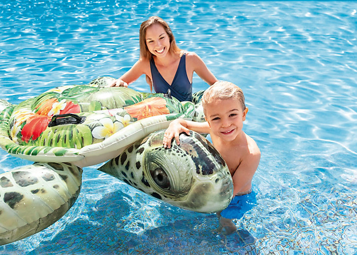 Bouée gonflable Intex type tortue aloha à chevaucher à partir de 3 ans