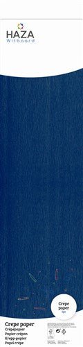 Donkerblauwe Crepe Papier Marine 2,5m