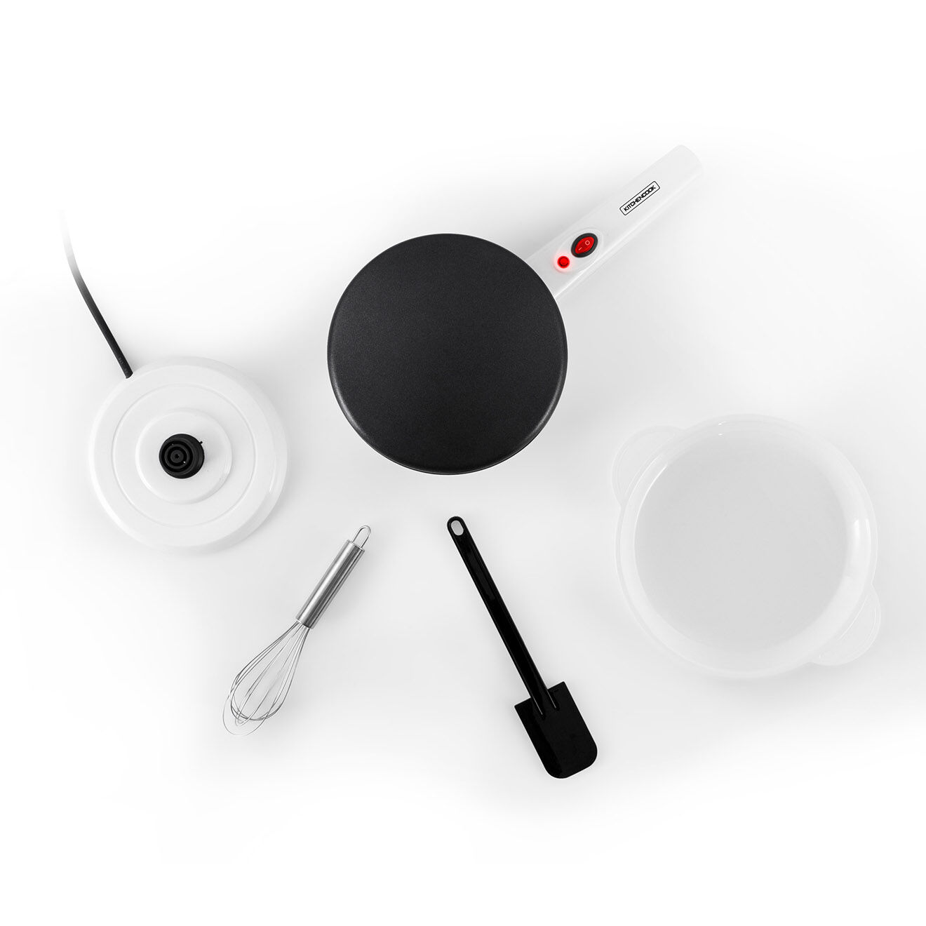 Kitchencook Crêpière électrique sans fil crepeasy  blanche