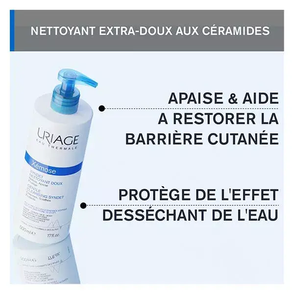 Uriage Xémose Gentle Soothing Cleansing Syndet para Pele Seca e Atópica 200ml