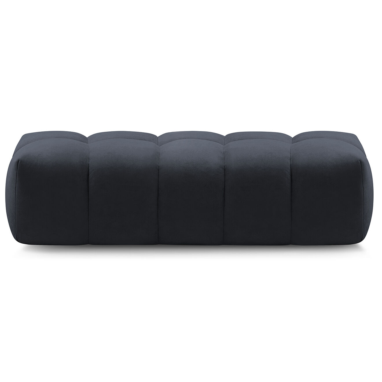 Bobochic Pouf en Velours Mont-Blanc bleu foncé - 180x66x48 cm