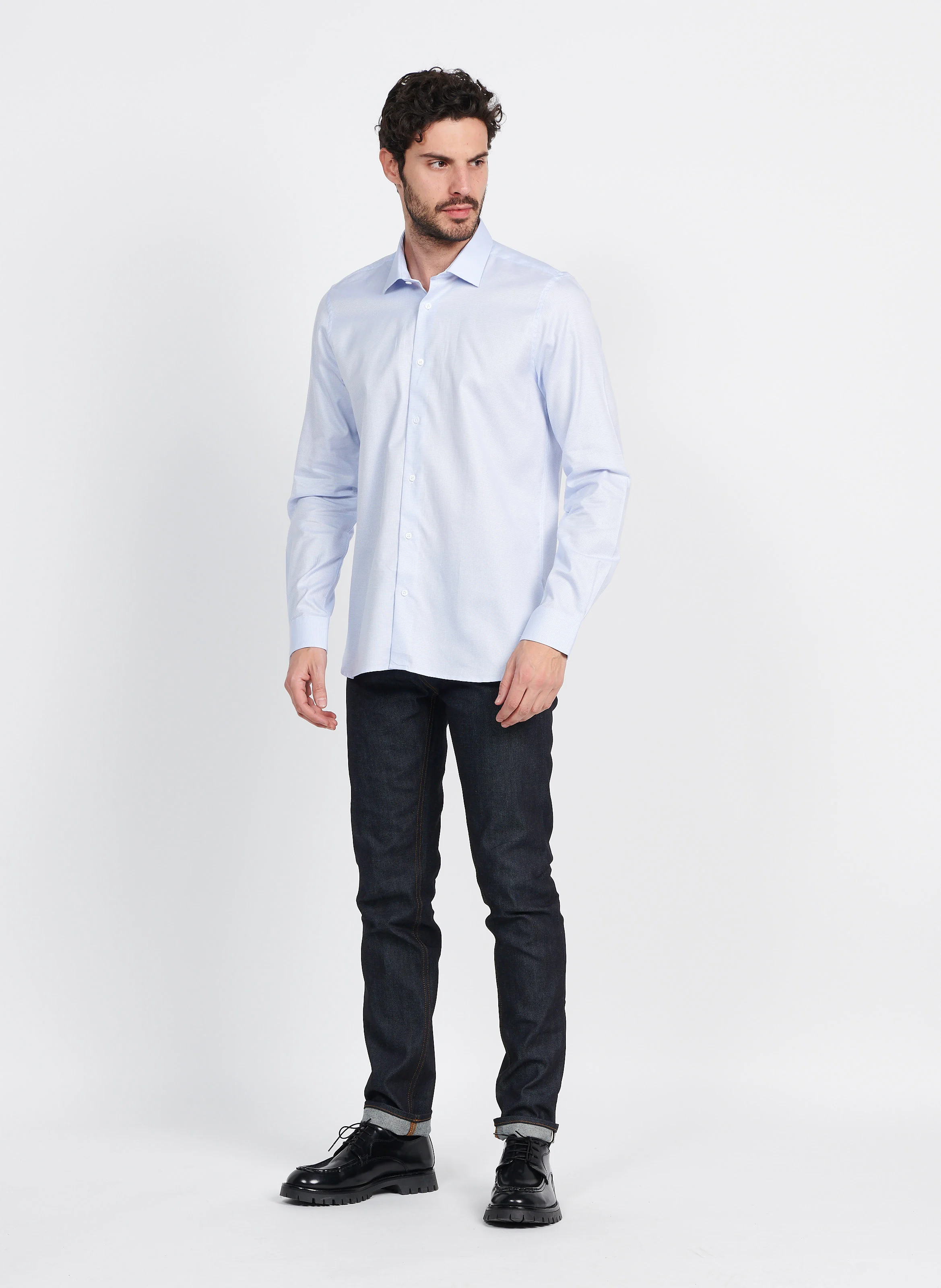 Jean slim en coton bio| Gris