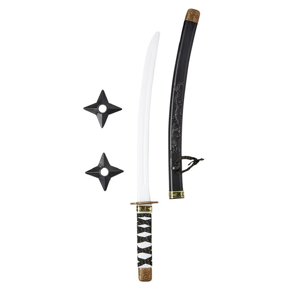 Kit d'accessoire ninja pour enfant avec sabre et 2 étoiles