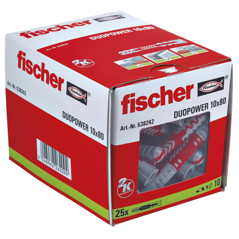 Fischer Duopower pluggen 10x80mm