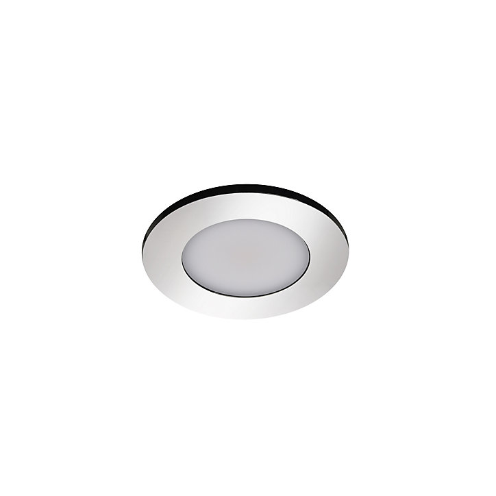 Spot encastrable Leavitt LED intégrée blanc chaud IP44 300lm 4.5W Ø8.5xH.4.7cm chrome GoodHome