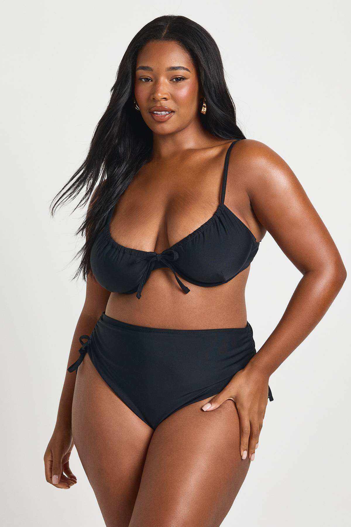 boohoo Culotte De Bain Taille Haute Gainante Grande Taille Essentials