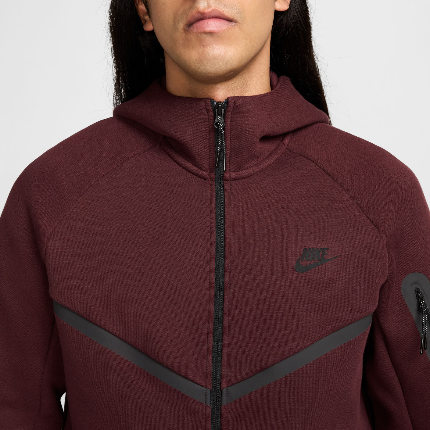 Nike Tech Fleece Sportswear Vest Bordeauxrood Zwart