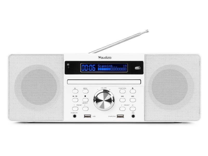Audizio Radio/CD-Player Prato Weiss DAB  Radio mit CD-Player