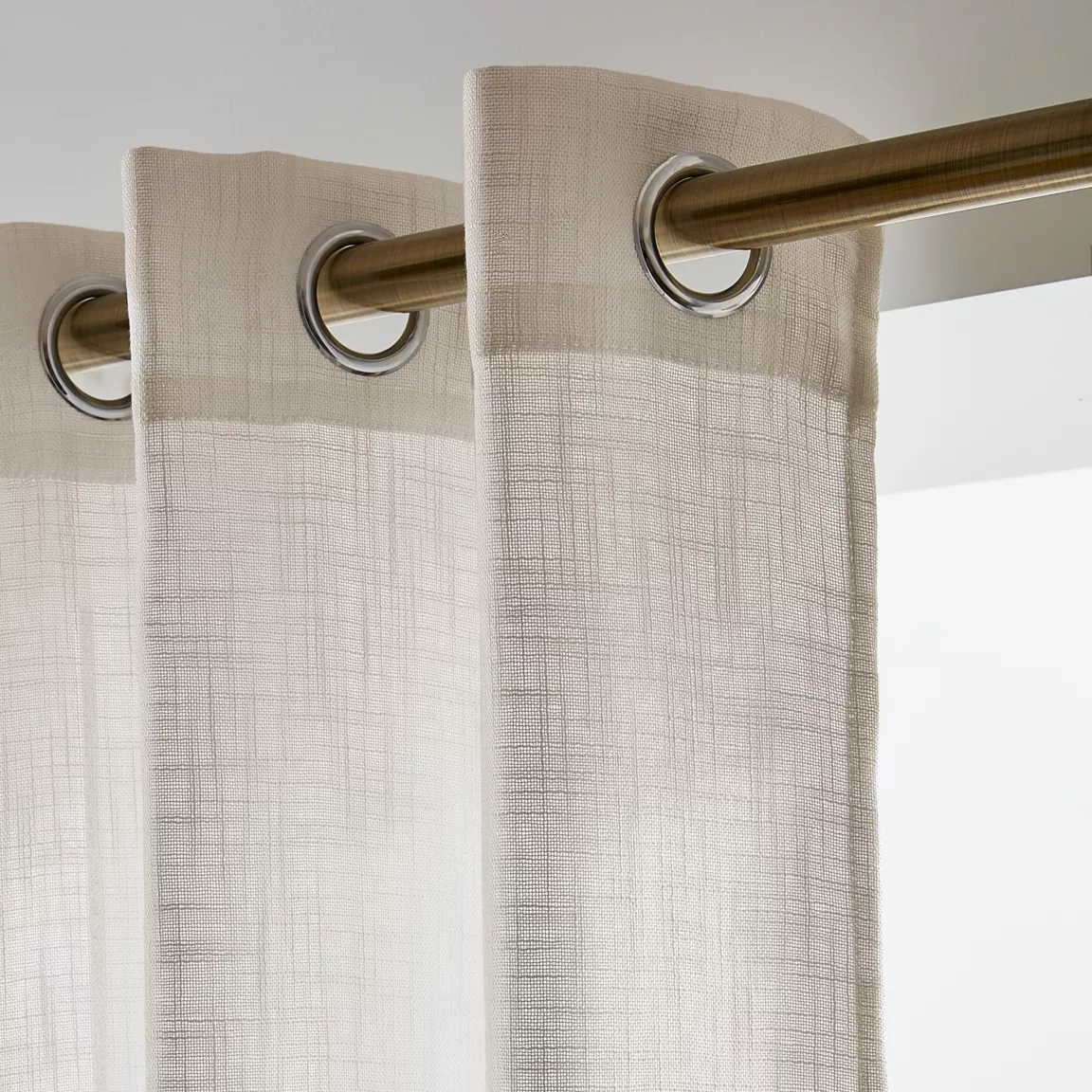 Voilage œillets effet lin (280 x 240 cm) Robin Beige