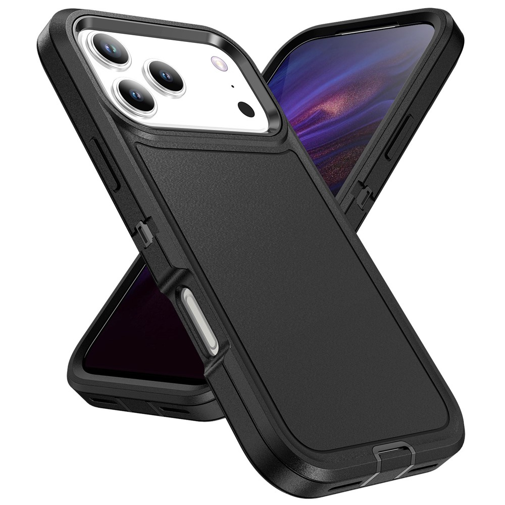 iPhone 17 Pro Outdoor Hybrid Schutz Hülle Defender - Schwarz