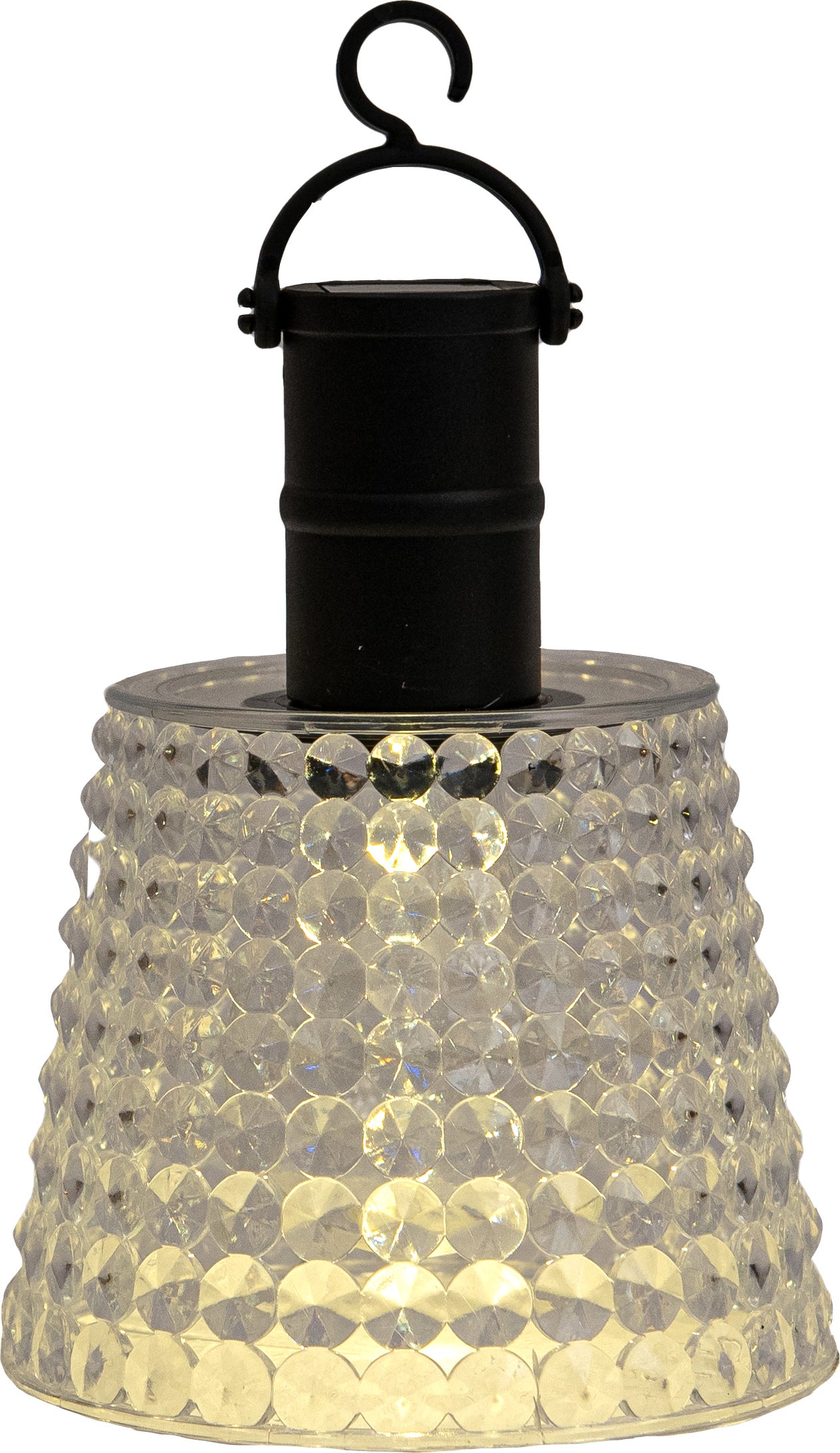 Anna's Collection solar hanglamp transparant 12,5 x 12,5 x 26 cm