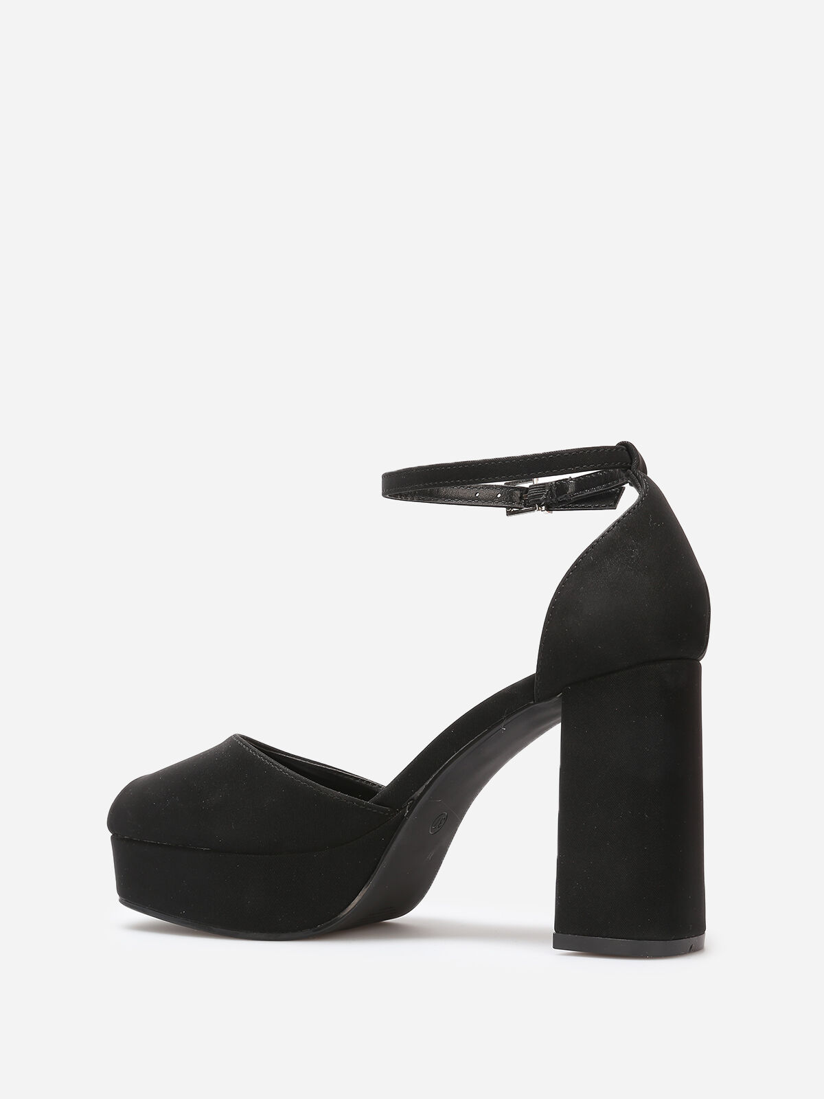 Escarpins peep toes à plateforme- Noir