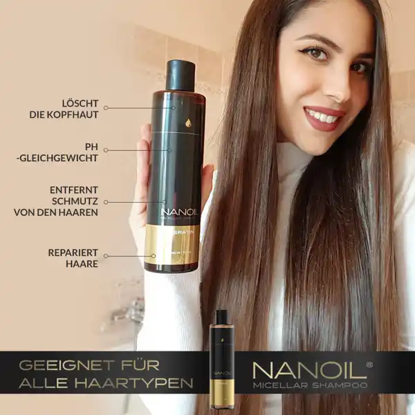 Mizellenshampoo mit Keratin