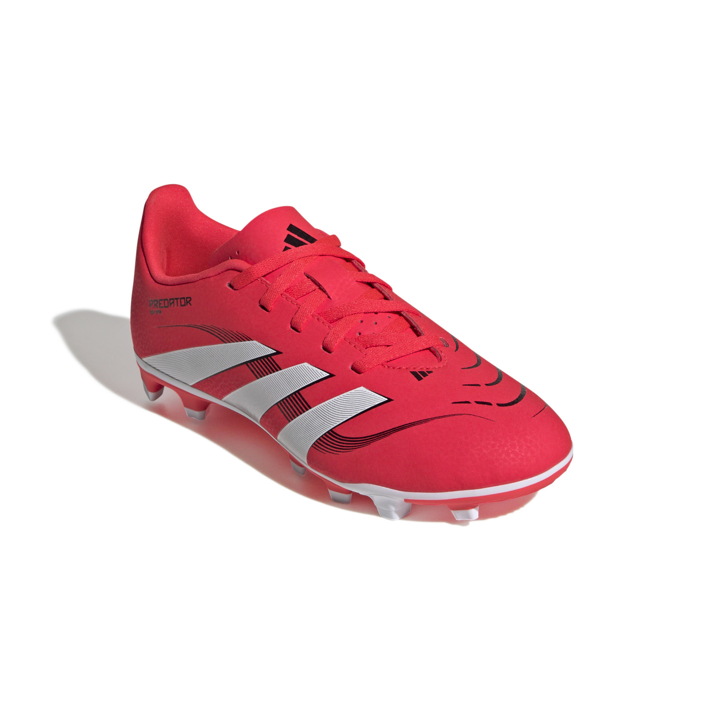 Adidas Predator Club Gras / Kunstgras Voetbalschoenen (MG) Kids Rood Wit Zwart