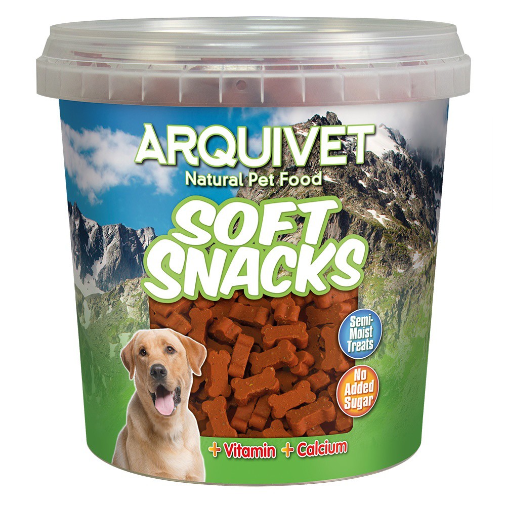 Petiscos Arquivet Soft Bones para cães, sabor carne