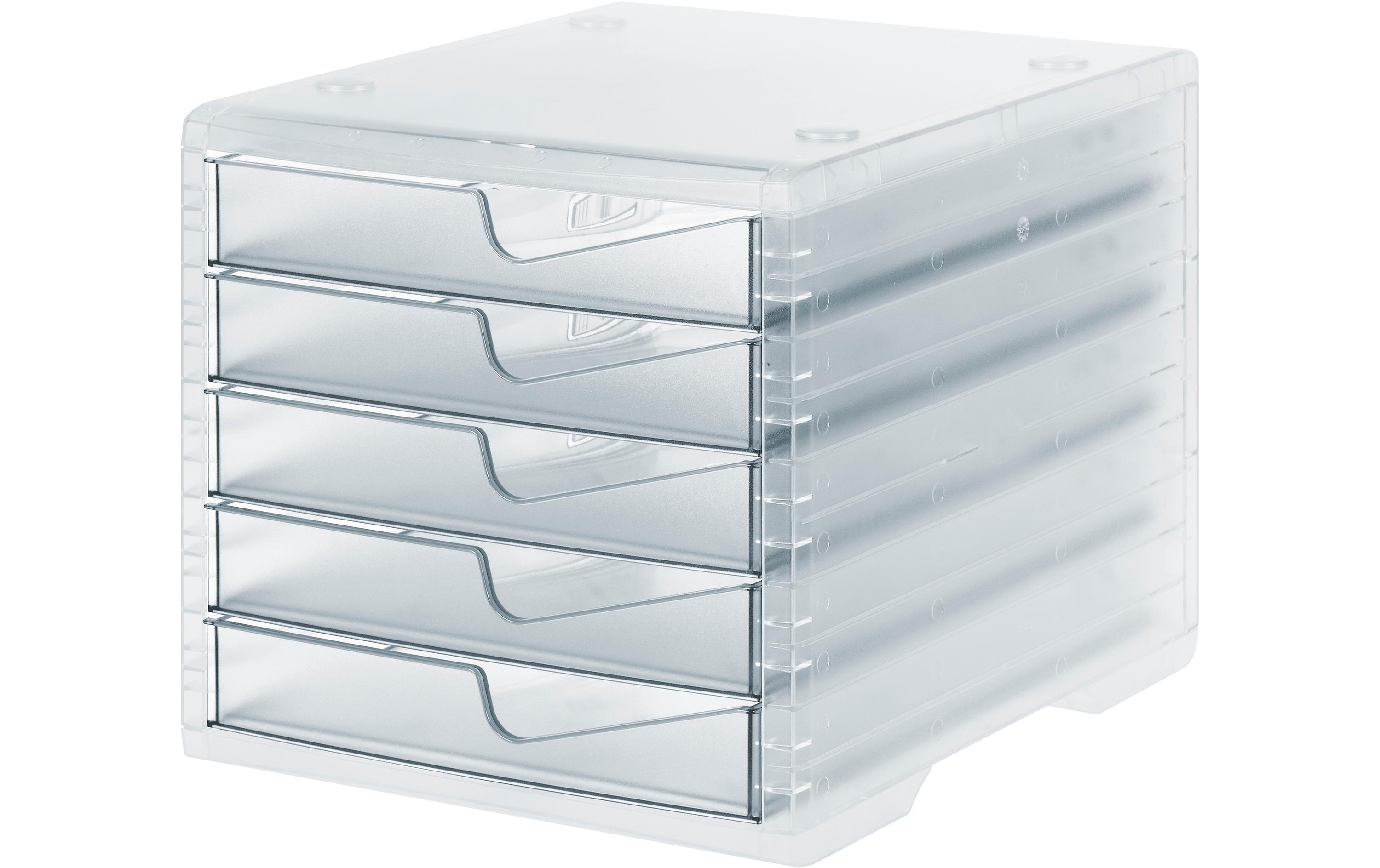 Schubladenbox Styroswingbox light TransparentSchubladenbox mit 5 Schubladen