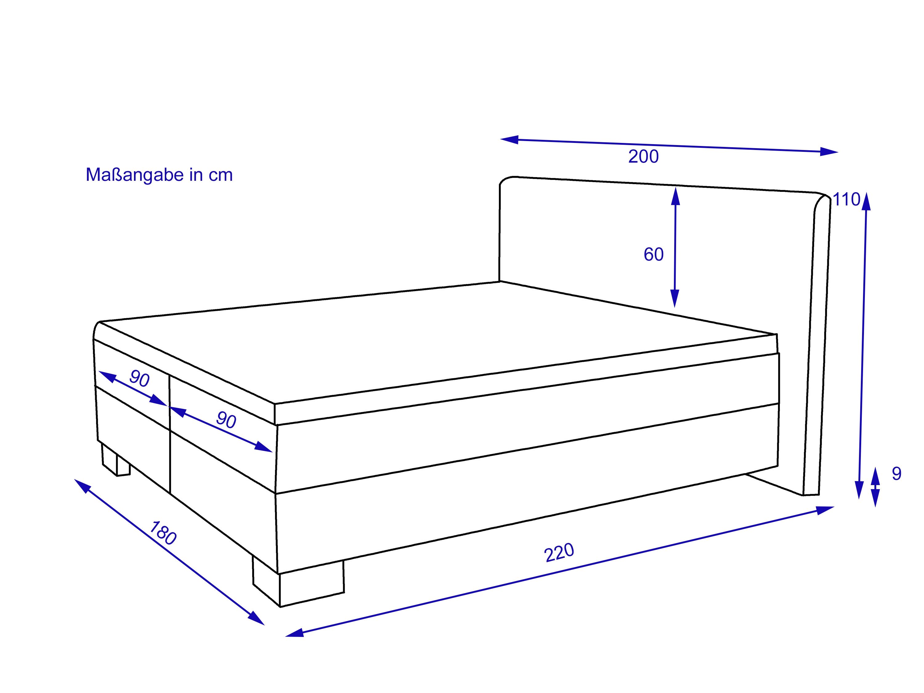 Boxspringbett SANSIBAR LANGEOOG