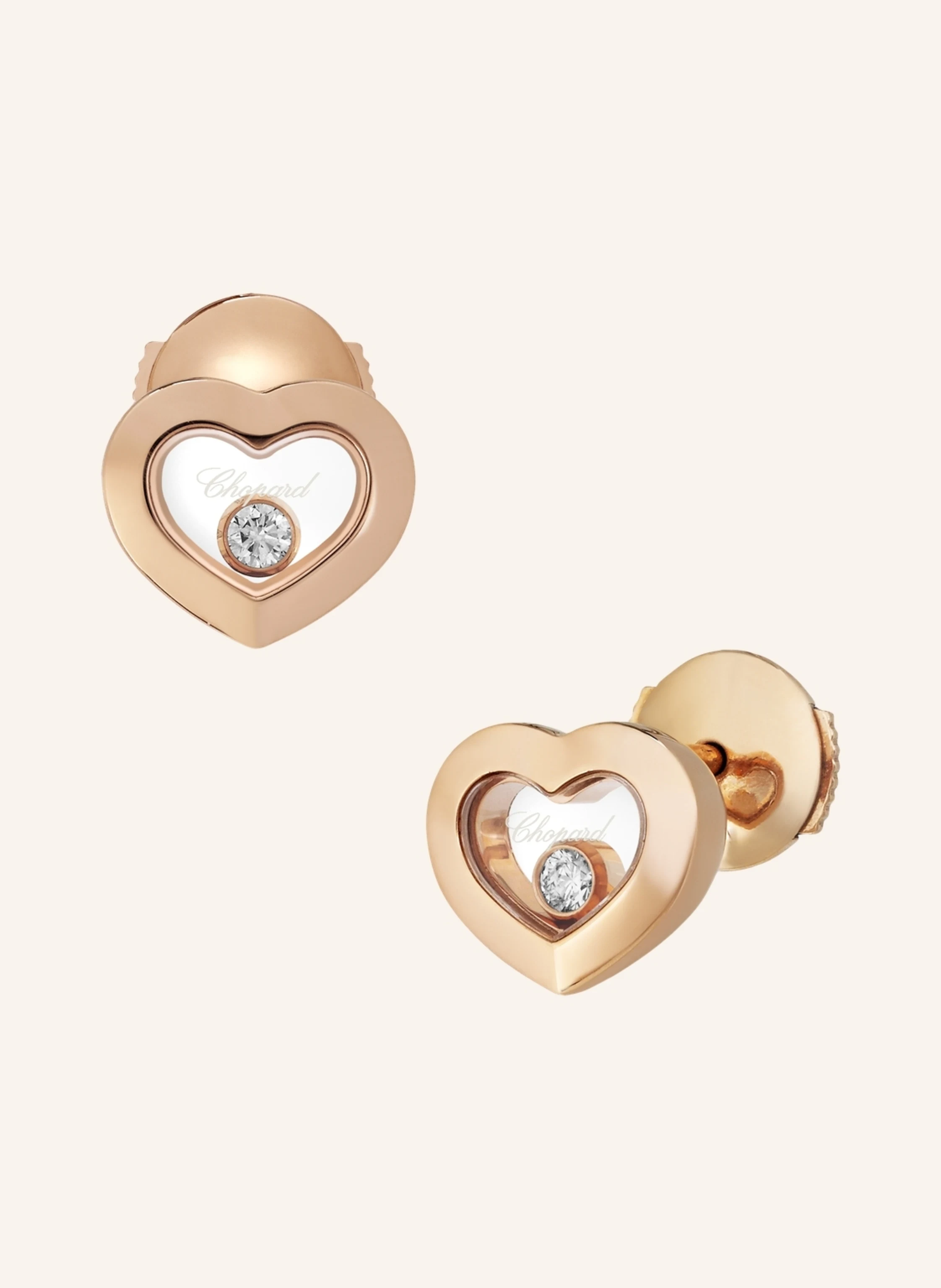 Chopard Ohrring HAPPY DIAMONDS ICONS Ohrringe aus 18 Karat Roségold und Diamanten