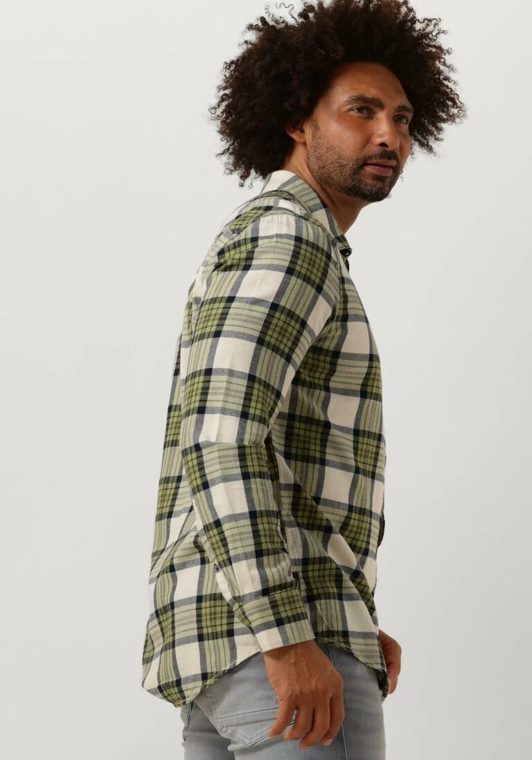 PME LEGEND groene pme legend casual overhemd long sleeve shirt ctn twill check
