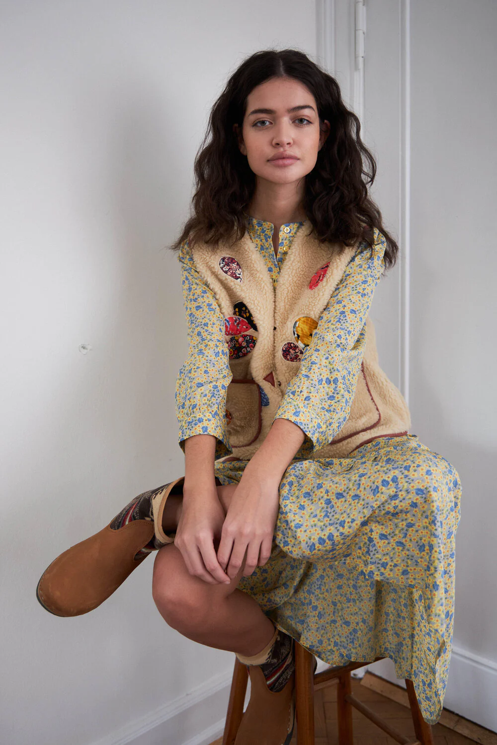Lollys Laundry  Hugo Teddy vest - Acsid Print