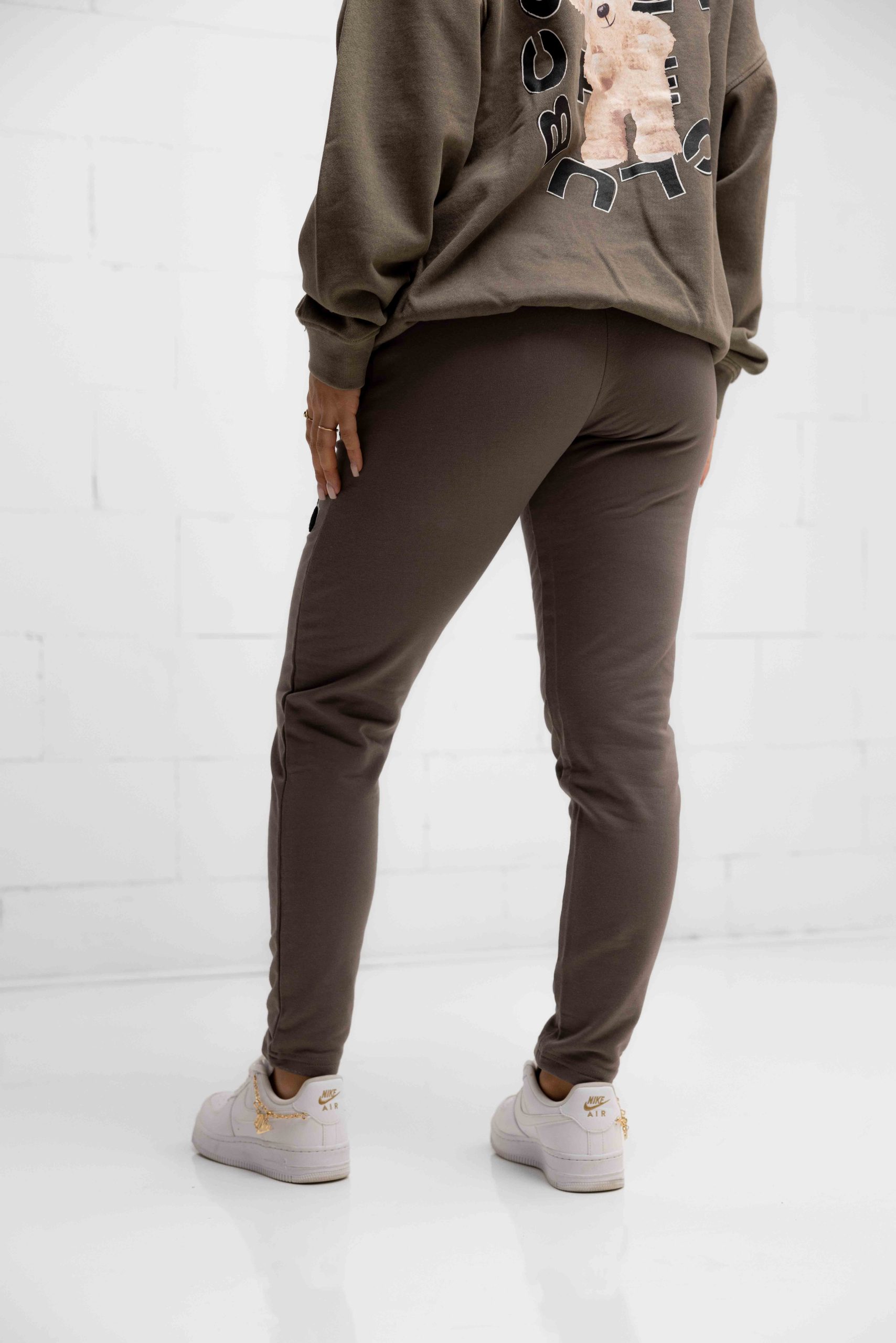 Couture Club Varsity Boucle Logo Trainingsbroek Dames Bruin