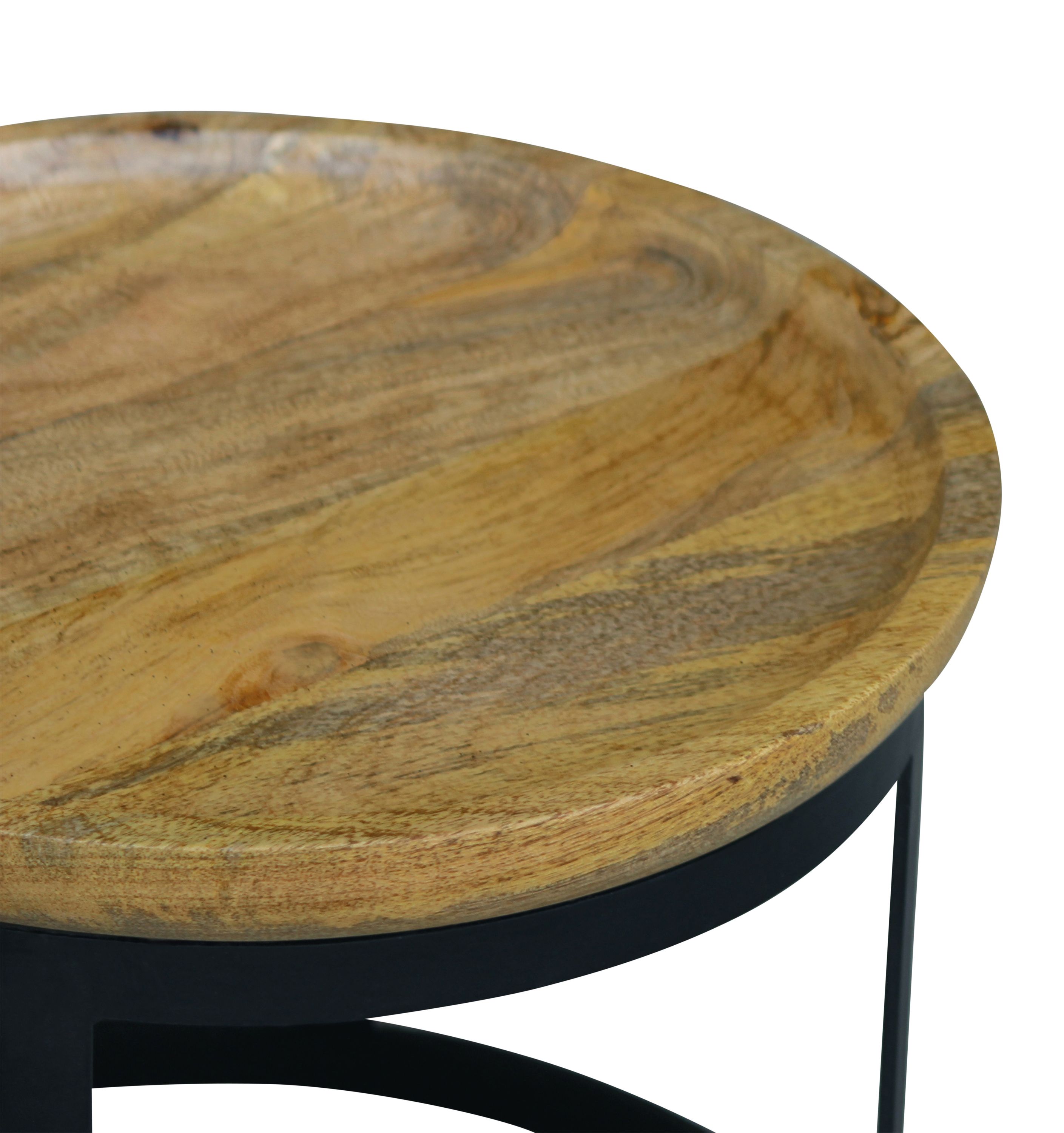 Beistelltisch Holz HATHAWAY rund 2-teilig