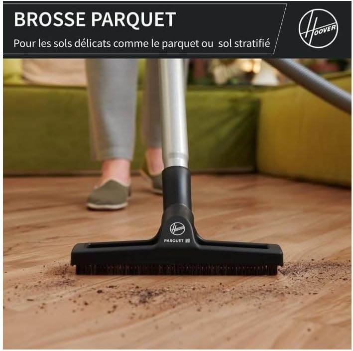 Hoover HP1 Staubsauger ohne Beutel, kompakt und leistungsstark, Schlitten mit Kabel, leicht, EPA-Filter, 2-l-Tank, integriertes Zubehör [HP110HM 011]