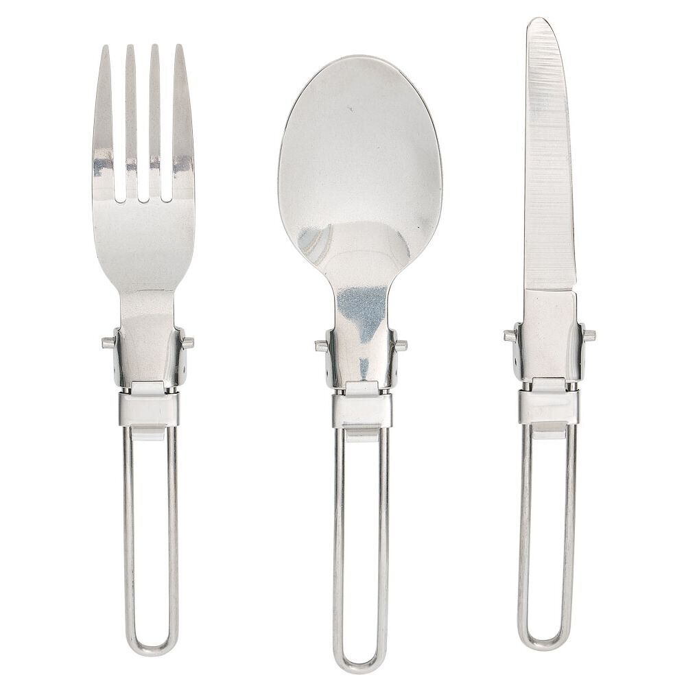 Set nomade couverts inox avec pochette 4 pièces