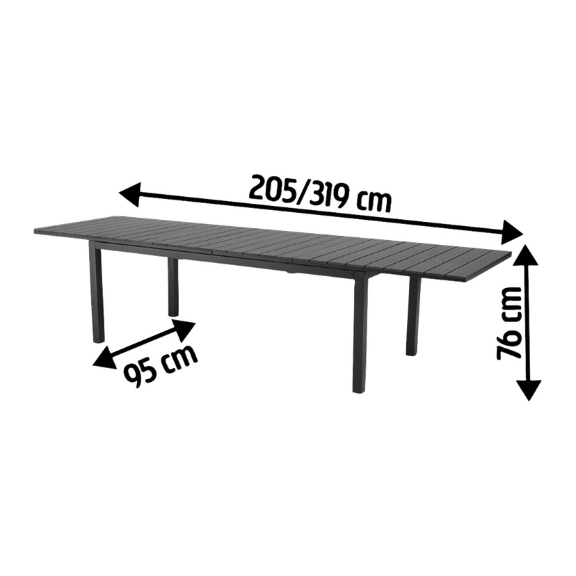 Bord 205-319x95 cm